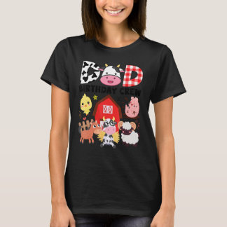 Männliche Kuh Vater Geburtstag Crew Farm Thema Tie T-Shirt