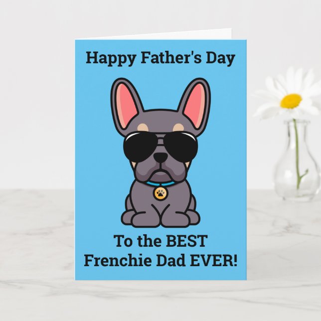 Männliche Lilac Tan French Bulldog Vatertag Card Karte (Kleine Pflanze)