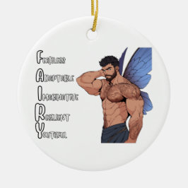 Männliche Märchenschmuck - FAIRY Acrostic Keramik Ornament