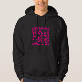 Männliche Minimalistische Hoodie mit fett rosa Tex