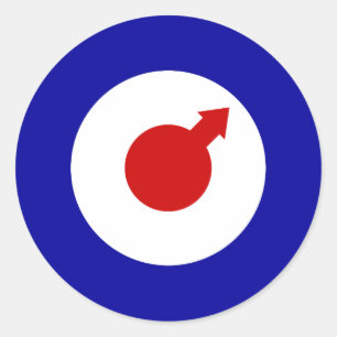 männliche Mod-Rundkleber Runder Aufkleber