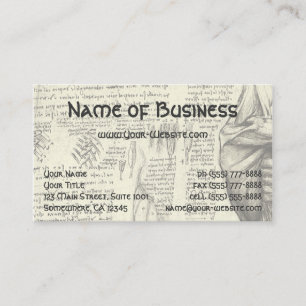 Männliche Muskelanatomie-Skizze von Leonardo da Vi Visitenkarte
