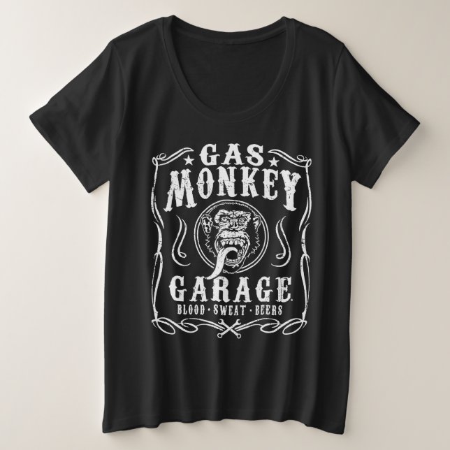 Männliche Offizielle Gase Affengarage Blut Sweat B Große Größe T-Shirt (Design vorne)