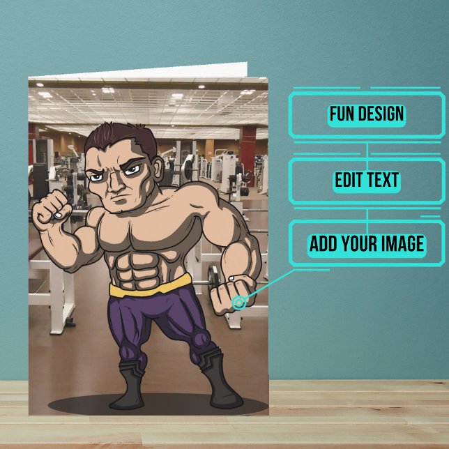 Männliche Personal Trainer Geburtstag Karte (This fun card is specifically for the male personal trainer friend or family member in your life.)