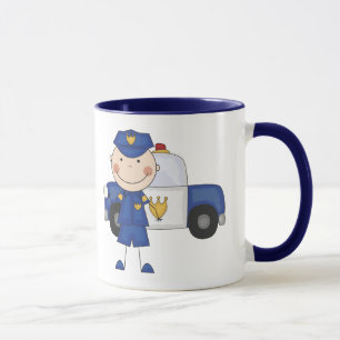 Männliche Polizeibeamte-T-Shirts und Geschenke Tasse
