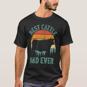Männliche Rinder Vintag Bester Rinder Vater je Vat T-Shirt