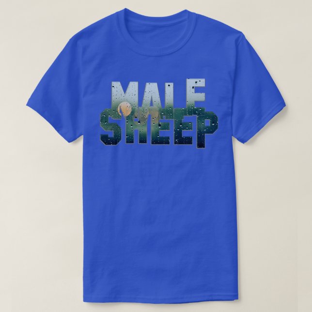 Männliche Schafe T-Shirt (Design vorne)