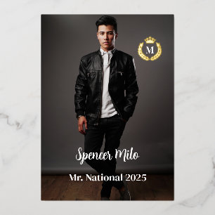 Männliche Seite Folieneinladung