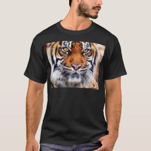 Männliche sibirischer Tiger-Farben-Fotografie T-Shirt