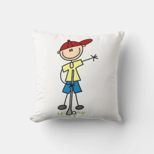 Männliche Stockfigur Golfer Kissen