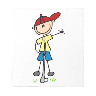 Männliche Stockfigur Golfer Notizblock