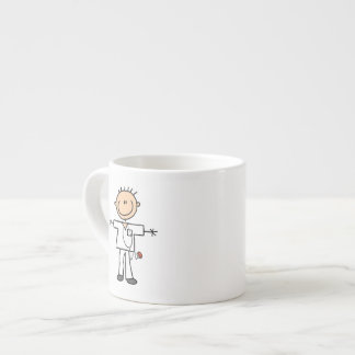 Männliche Strichmännchen-Krankenschwester Espressotasse