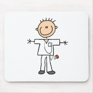 Männliche Strichmännchen-Krankenschwester Mousepad