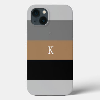 Männliche Stripes-Monogramm-Hülle Case-Mate iPhone 13 Hülle