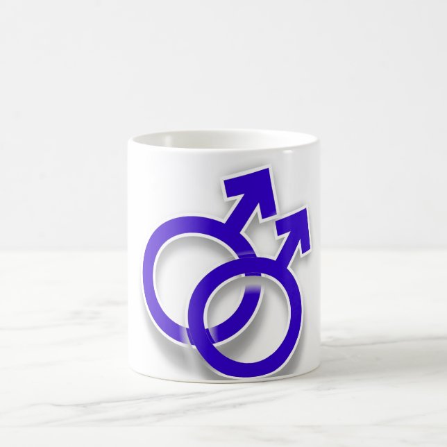 Männliche Symbol-Gay Pride-Entwurfs-Kaffee-Tasse Tasse (Mittel)
