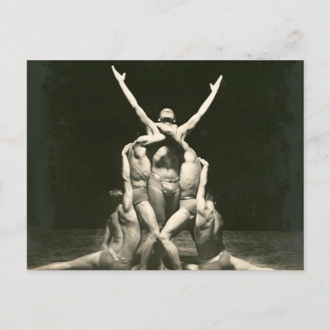 Männliche Tänzer 1934 Postkarte (Vorderseite)