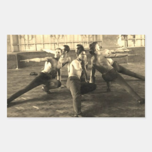 Männliche Tänzer der 30er Jahre Rechteckiger Aufkleber (Vorderseite)