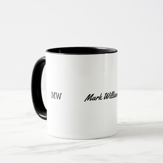 männliche Tasse / personalisierte Idee für Männer (Vorderseite Links)