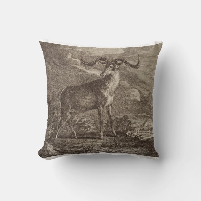 Männliche und junge Rotwild Kissen (Vorderseite)