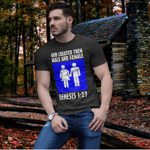 MÄNNLICHE UND WEIBLICHE CHRISTLICHE GENESIS 1:27 T T-Shirt