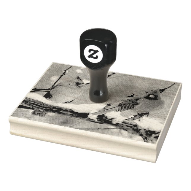 männliche und weibliche Kardinal Gummistempel (Stempel)