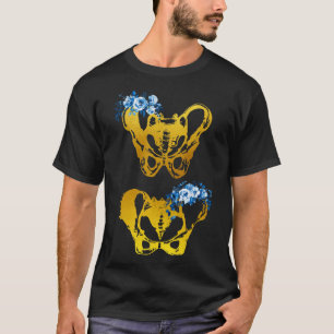 Männliche und weibliche Knochen des Beckens T-Shirt