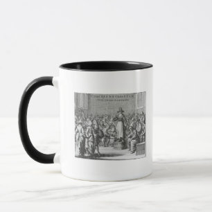 Männliche und weibliche Quäker an ihrer Tasse
