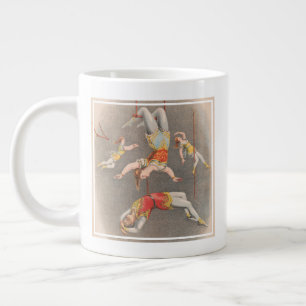 Männliche und weibliche Trapezdarsteller Jumbo-Tasse