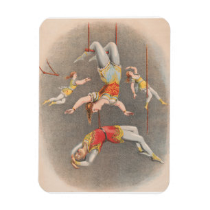 Männliche und weibliche Trapezdarsteller Magnet
