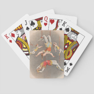 Männliche und weibliche Trapezdarsteller Spielkarten