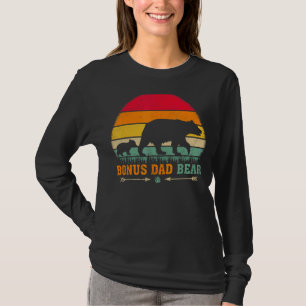 Männliche Vintage Retro Bär Tier Bonus Vater Bärfe T-Shirt