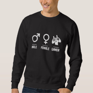 Männliche weibliche Gamer-Gamer Gaming PC-Konsole  Sweatshirt