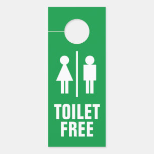 Männliche weibliche Geschlecht WC Toilette besetzt Türanhänger
