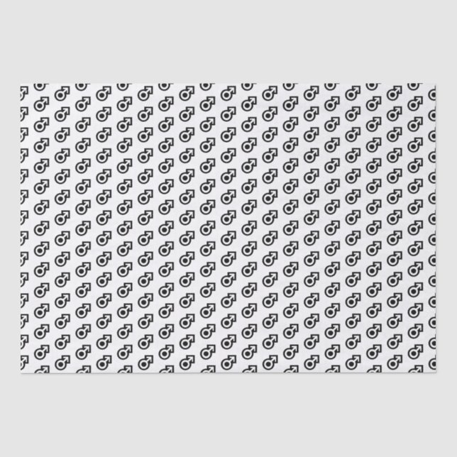 Männliche/weibliche Symbol Geschlecht Geschenkpapi Seidenpapier (Vorderseite)