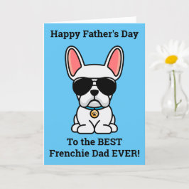 Männliche weiße Bulldog-Vatertagskarte Karte