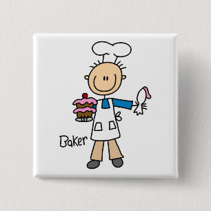 Männlicher Bäcker Button