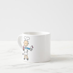 Männlicher Bäcker Espressotasse