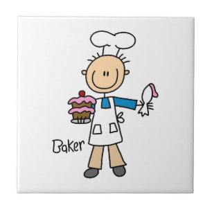 Männlicher Bäcker Fliese