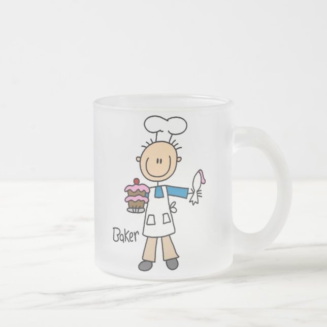 Männlicher Bäcker Mattglastasse (Rechts)