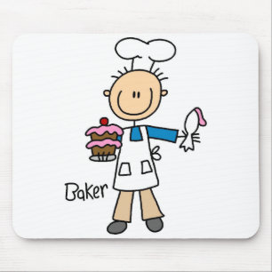 Männlicher Bäcker Mousepad