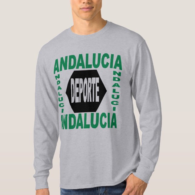 Männlicher Basic Long Sleeve T - Shirt ANDALUCIA D (Vorderseite)