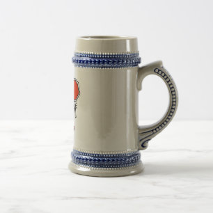 Männlicher Bauarbeiter Bierglas