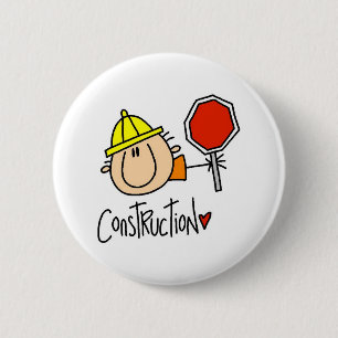 Männlicher Bauarbeiter Button