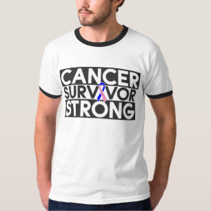 Männlicher Brustkrebs-Überlebender stark T-Shirt