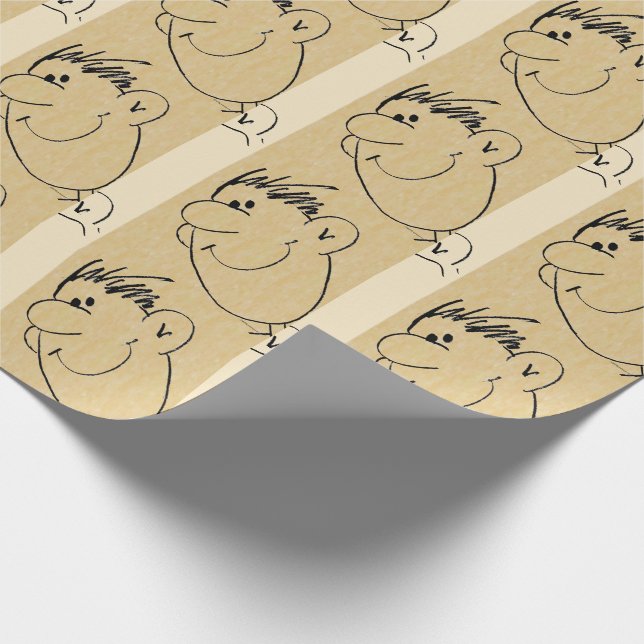 Männlicher Cartoon Geschenkpapier (Ecke)