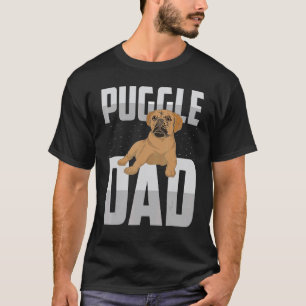Männlicher Daddy Puggle Vater Hund Rasse Süßes Hau T-Shirt