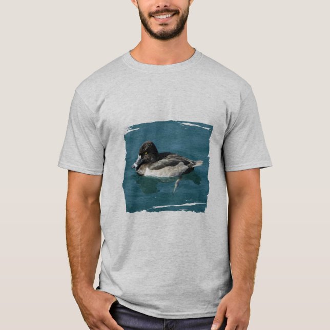 Männlicher Duckring mit halshalshalshalsstelle Fot T-Shirt (Vorderseite)