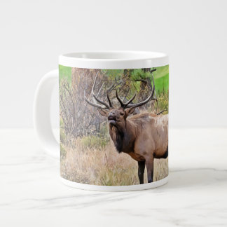 Männlicher Elk im Estes Park, Colorado im Septembe Jumbo-Tasse