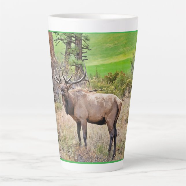 Männlicher Elk im Estes Park, Colorado im Septembe Milchtasse (Vorderseite)