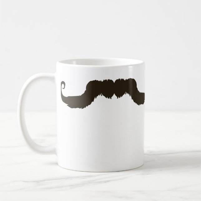 Männlicher gekräuselter Schnurrbart Tasse (Links)